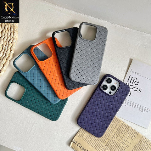Samsung Galaxy S25 Cover - Light Gray - New Woven Design Leather Feel Soft TPU Case
