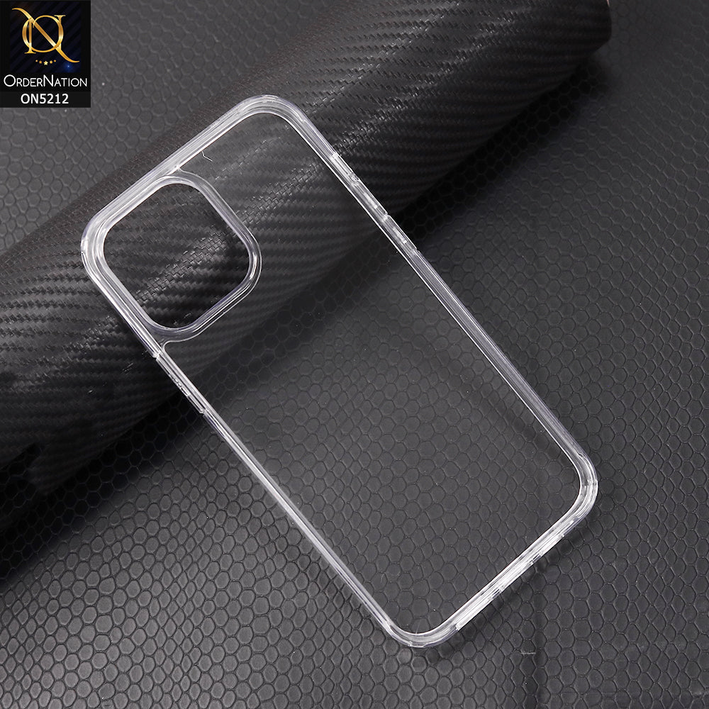 iPhone 12 Pro Max Cover - Transparent - Neo Hybrid Crystal Series Transparent Protective Soft Borders Case