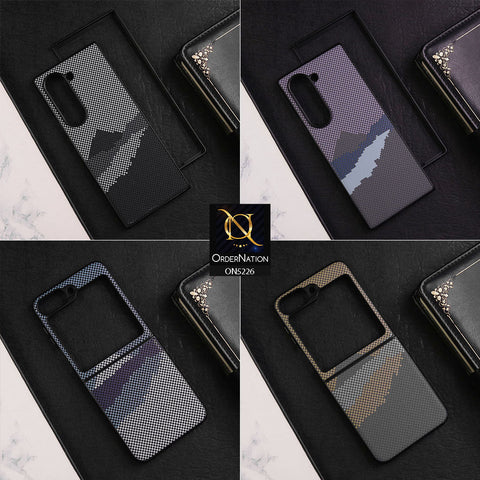 Samsung Galaxy Z Flip 6 Cover - Design4 - New Carbon Fiber Texture Trendy Design PC Hard Protective Case