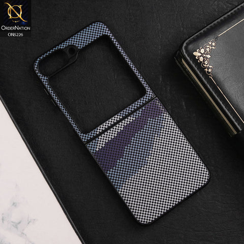 Samsung Galaxy Z Flip 6 Cover - Design4 - New Carbon Fiber Texture Trendy Design PC Hard Protective Case