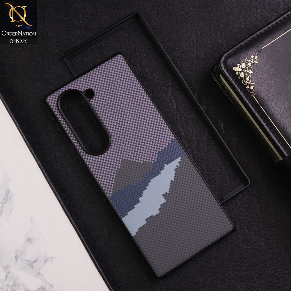Samsung Galaxy Z Fold 6 5G Cover - Design2 - New Carbon Fiber Texture Trendy Design PC Hard Protective Case