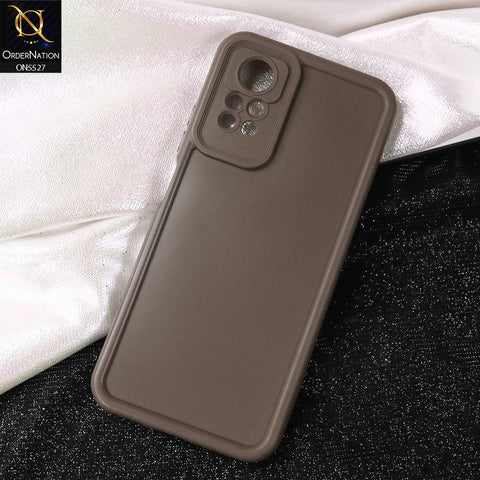 Xiaomi Redmi Note 11E Pro Cover - Brown -Soft Silicone Case With Round Bumper Matte TPU Shockproof Cover