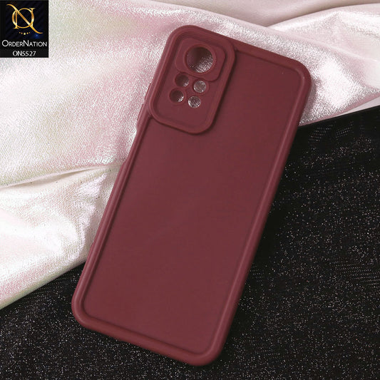 Xiaomi Redmi Note 12 Pro 4G Cover - Maroon - Soft Silicone Case With Round Bumper Matte TPU Shockproof Cover
