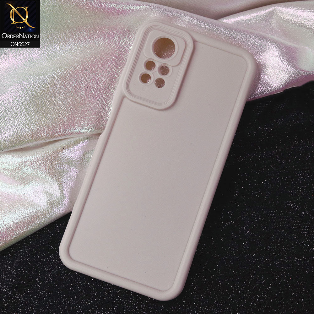 Xiaomi Redmi Note 11 Pro Cover - Off White -Soft Silicone Case With Round Bumper Matte TPU Shockproof Cover