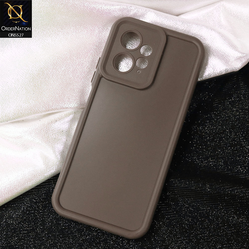Xiaomi Redmi Note 12 4G Cover - Brown -Soft Silicone Case With Round Bumper Matte TPU Shockproof Cover