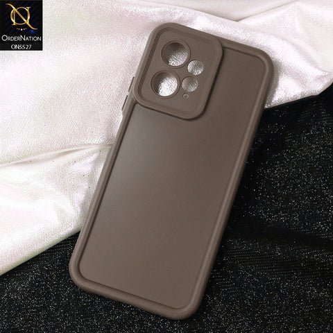 Xiaomi Redmi Note 12 4G Cover - Brown -Soft Silicone Case With Round Bumper Matte TPU Shockproof Cover