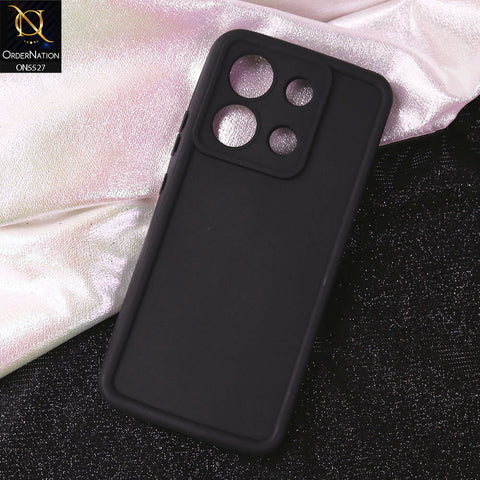 Xiaomi Redmi Note 13 Cover - Black - Soft Silicone Case With Round Bumper Matte TPU Shockproof Cover