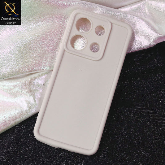 Xiaomi Redmi Note 13 Cover - Off White -Soft Silicone Case With Round Bumper Matte TPU Shockproof Cover