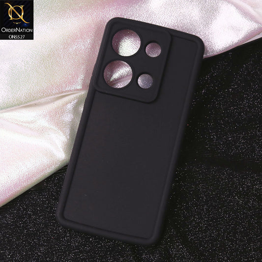 Xiaomi Poco M6 Pro 4G Cover - Black - Soft Silicone Case With Round Bumper Matte TPU Shockproof Cover