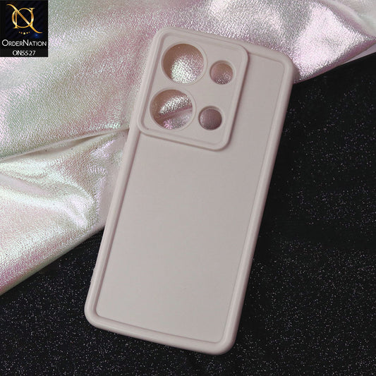 Xiaomi Poco M6 Pro 4G Cover - Off White -Soft Silicone Case With Round Bumper Matte TPU Shockproof Cover