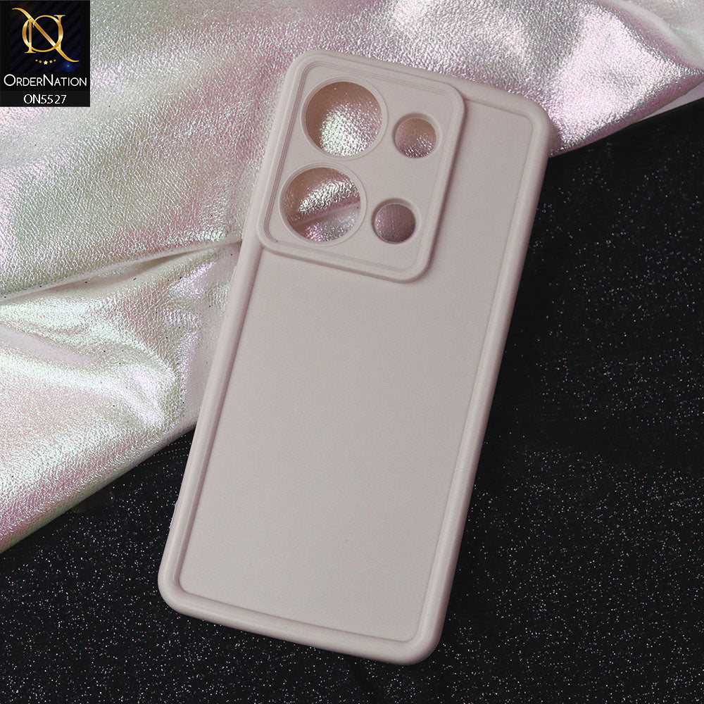 Xiaomi Redmi Note 13 Pro 4G Cover - Off White -Soft Silicone Case With Round Bumper Matte TPU Shockproof Cover