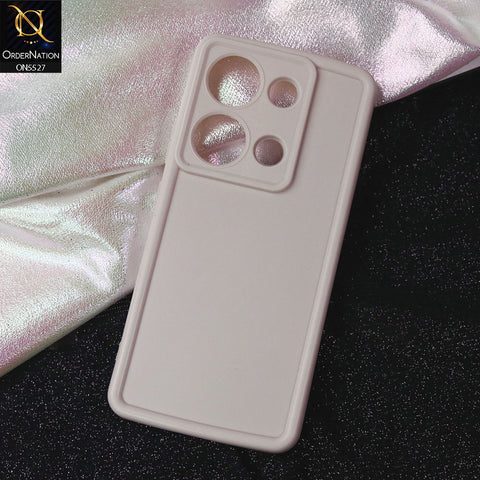 Xiaomi Redmi Note 13 Pro 4G Cover - Off White -Soft Silicone Case With Round Bumper Matte TPU Shockproof Cover