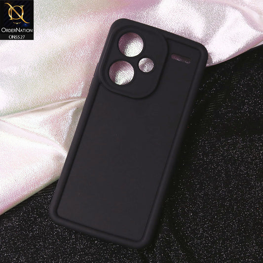 Xiaomi Redmi Note 13 Pro Plus 5G Cover - Black - Soft Silicone Case With Round Bumper Matte TPU Shockproof Cover