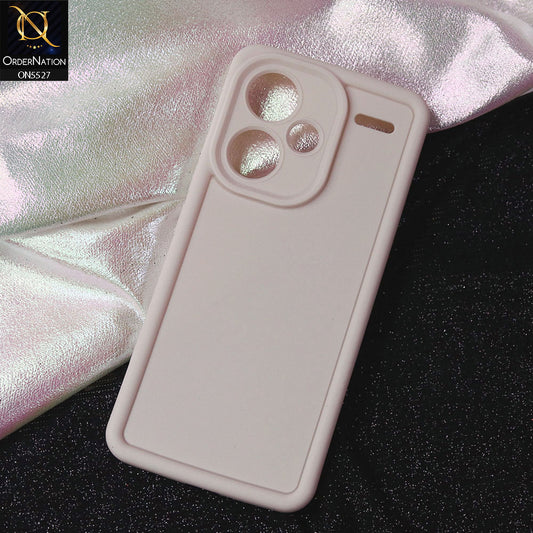 Xiaomi Redmi Note 13 Pro Plus 5G Cover - Off White -Soft Silicone Case With Round Bumper Matte TPU Shockproof Cover