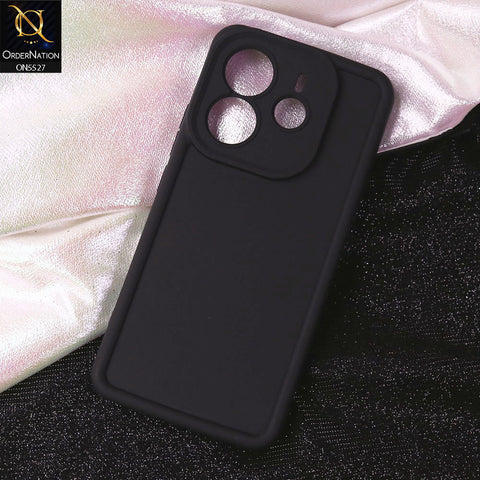 Xiaomi Redmi Note 14 4G Cover - Black - Soft Silicone Case With Round Bumper Matte TPU Shockproof Cover