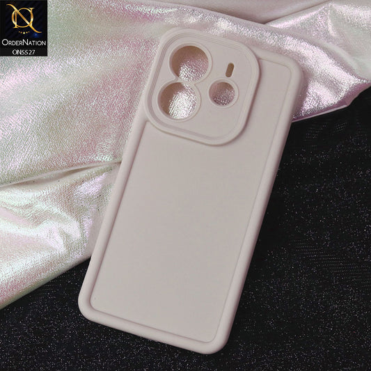 Xiaomi Redmi Note 14 4G Cover - Off White -Soft Silicone Case With Round Bumper Matte TPU Shockproof Cover