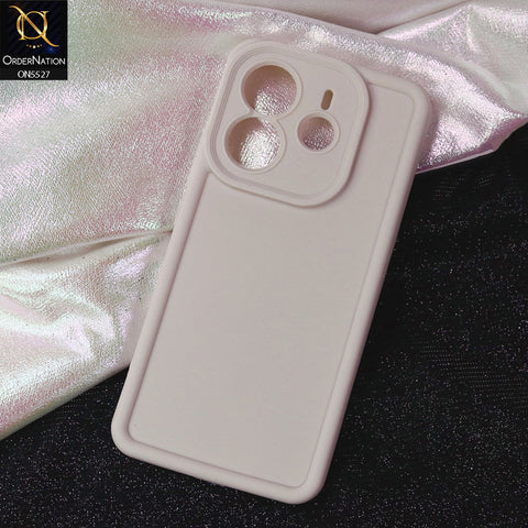 Xiaomi Redmi Note 14 4G Cover - Off White -Soft Silicone Case With Round Bumper Matte TPU Shockproof Cover