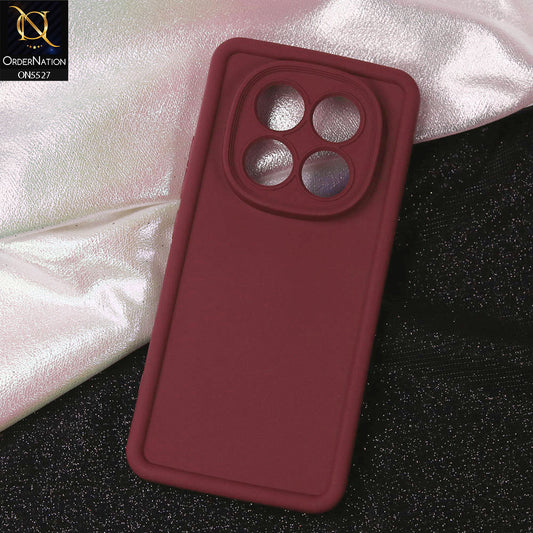 Xiaomi Redmi Note 14 Pro 4G Cover - Maroon - Soft Silicone Case With Round Bumper Matte TPU Shockproof Cover