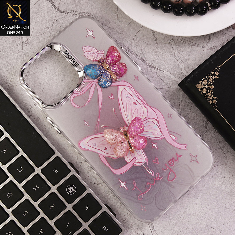 iPhone 12 Pro Max Cover - Design 3 - New Love Butterfly Series Soft Border Protective Case