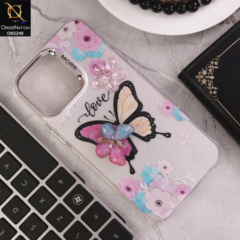iPhone 15 Pro Max Cover - Design 1 - New Love Butterfly Series Soft Border Protective Case