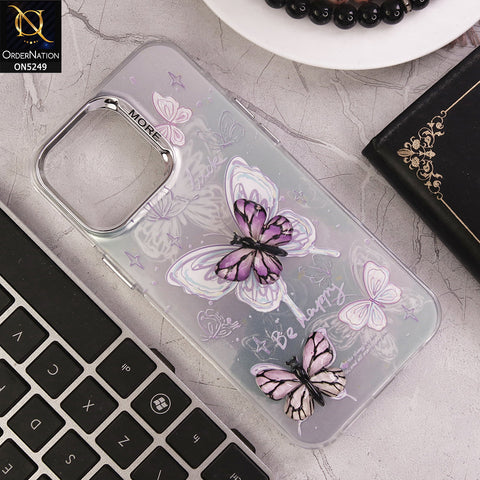 iPhone 16 Pro Max Cover - Design 2 - New Love Butterfly Series Soft Border Protective Case