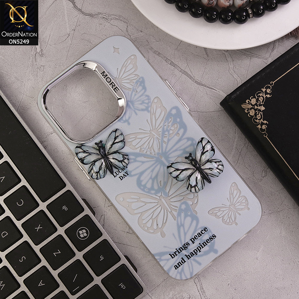 iPhone 16 Pro Cover - Design 4 - New Love Butterfly Series Soft Border Protective Case