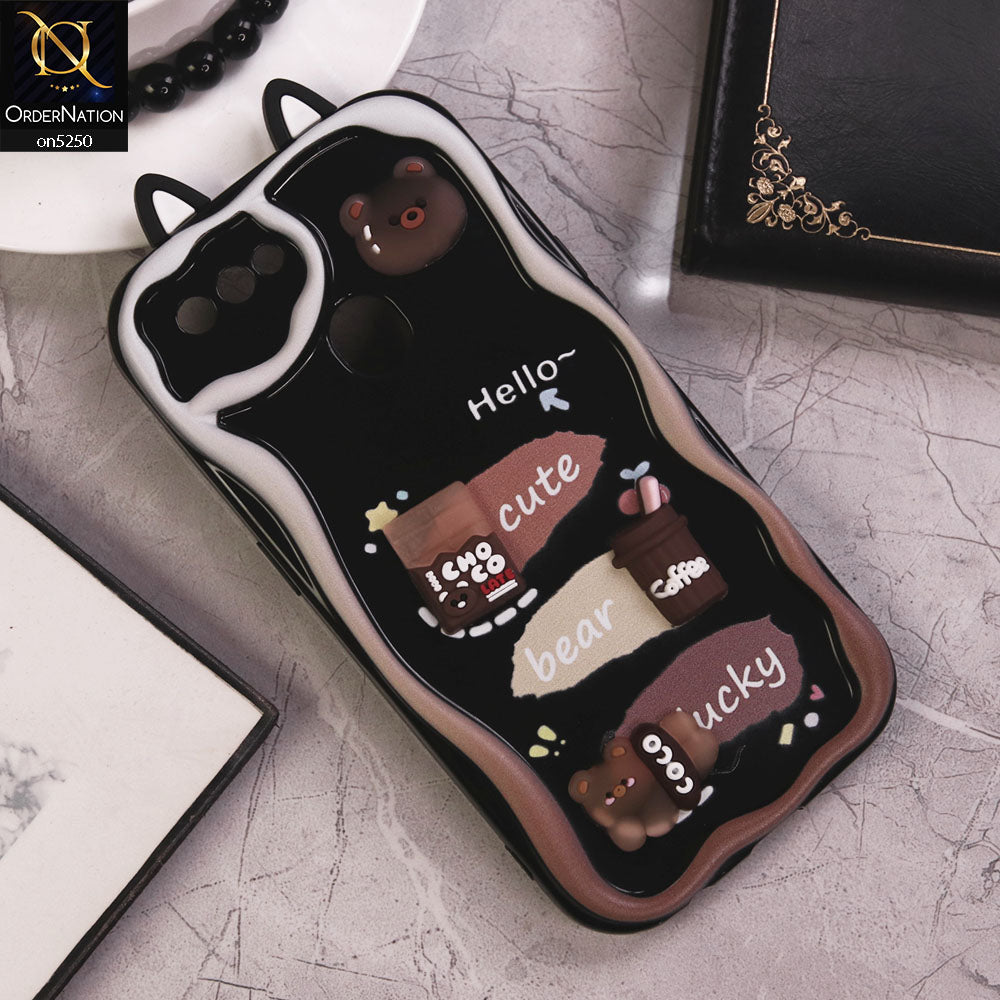 Oppo A7 Cover - Design 1 - Cute 3D Cartoon Soft Silicon Helix Soft Borders Camera Protection Case