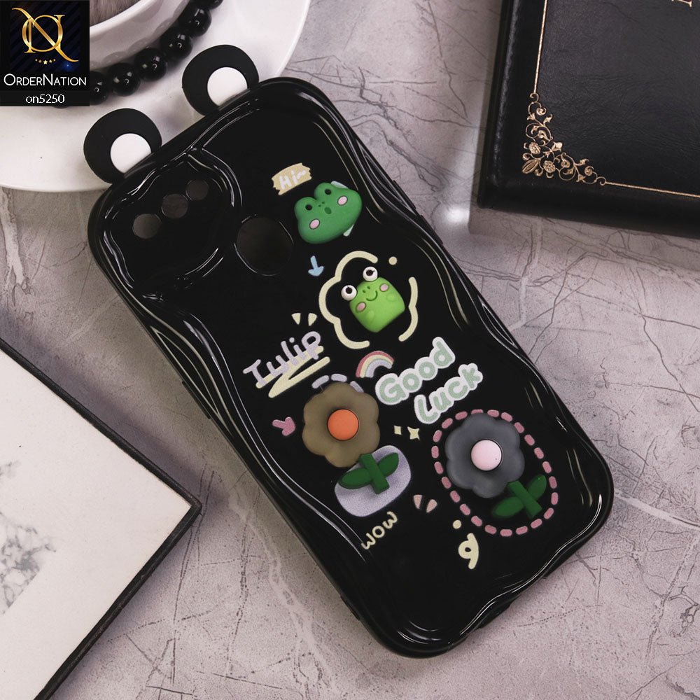Oppo A12s Cover - Design 2 - Cute 3D Cartoon Soft Silicon Helix Soft Borders Camera Protection Case