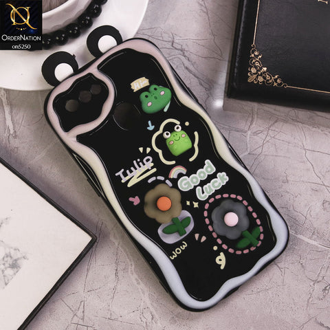 Oppo A12 Cover - Design 3 - Cute 3D Cartoon Soft Silicon Helix Soft Borders Camera Protection Case