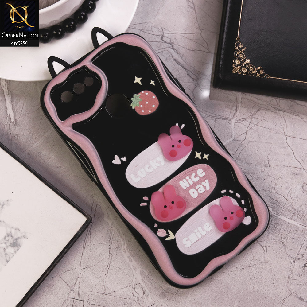 Oppo A12 Cover - Design 4 - Cute 3D Cartoon Soft Silicon Helix Soft Borders Camera Protection Case