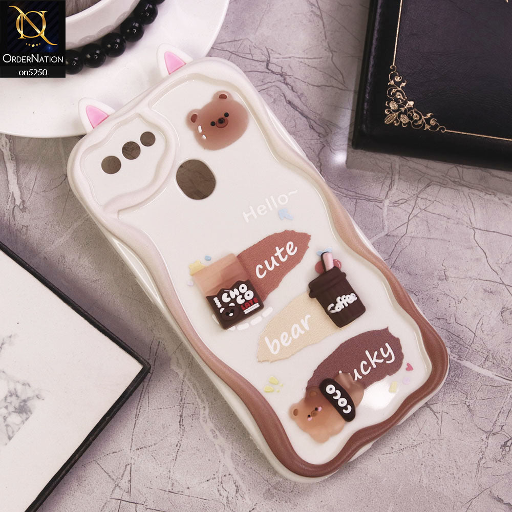 Oppo A12s Cover - Design 5 - Cute 3D Cartoon Soft Silicon Helix Soft Borders Camera Protection Case