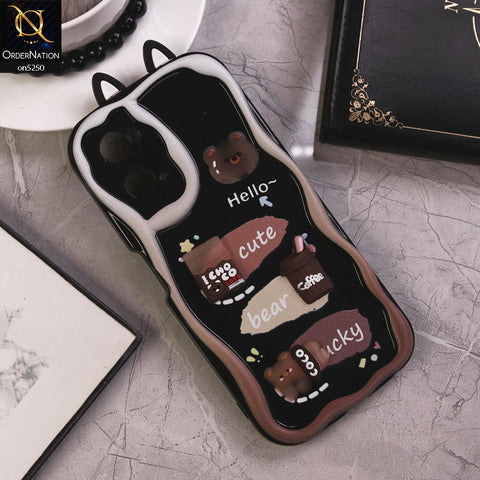 Oppo A76 Cover - Design 1 - Cute 3D Cartoon Soft Silicon Helix Soft Borders Camera Protection Case