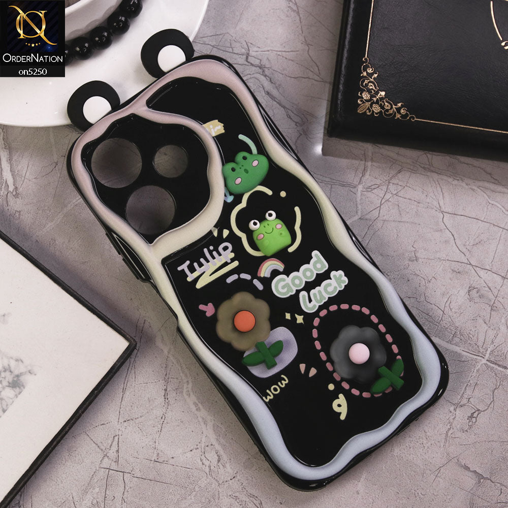 Infinix Hot 30 Cover - Design 3 - Cute 3D Cartoon Soft Silicon Helix Soft Borders Camera Protection Case