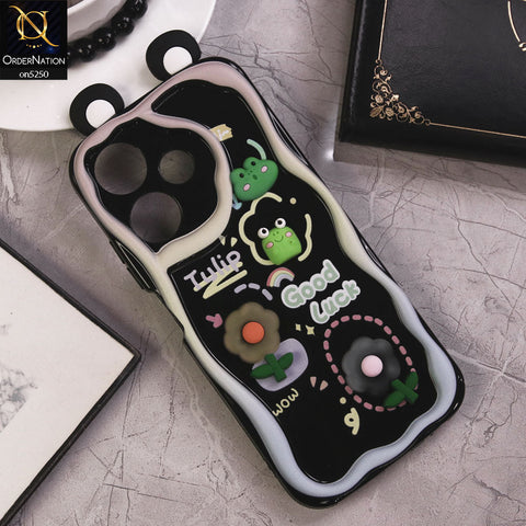Infinix Hot 30 Cover - Design 3 - Cute 3D Cartoon Soft Silicon Helix Soft Borders Camera Protection Case