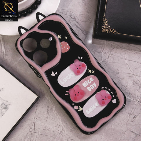 Infinix Hot 30 Cover - Design 4 - Cute 3D Cartoon Soft Silicon Helix Soft Borders Camera Protection Case