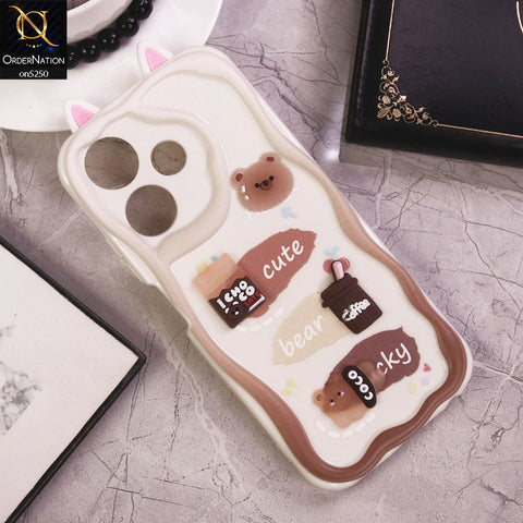 Infinix Hot 30 Cover - Design 5 - Cute 3D Cartoon Soft Silicon Helix Soft Borders Camera Protection Case