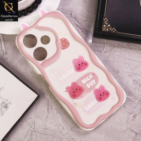 Infinix Hot 30 Cover - Design 7 - Cute 3D Cartoon Soft Silicon Helix Soft Borders Camera Protection Case