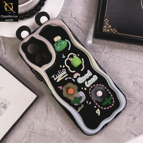 Oppo A38 Cover - Design 3 - Cute 3D Cartoon Soft Silicon Helix Soft Borders Camera Protection Case