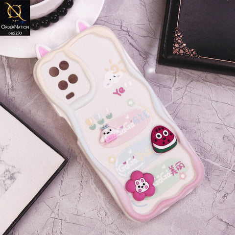 Oppo A54 4G Cover - Design 6 - Cute 3D Cartoon Soft Silicon Helix Soft Borders Camera Protection Case