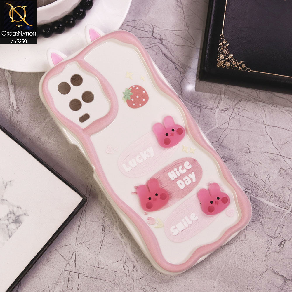 Oppo A54 4G Cover - Design 7 - Cute 3D Cartoon Soft Silicon Helix Soft Borders Camera Protection Case
