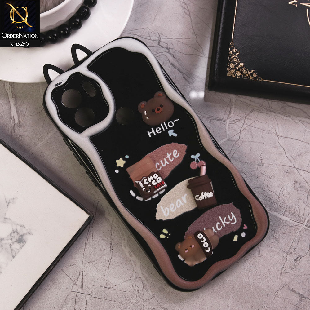 Xiaomi Redmi A2 Cover - Design 1 - Cute 3D Cartoon Soft Silicon Helix Soft Borders Camera Protection Case