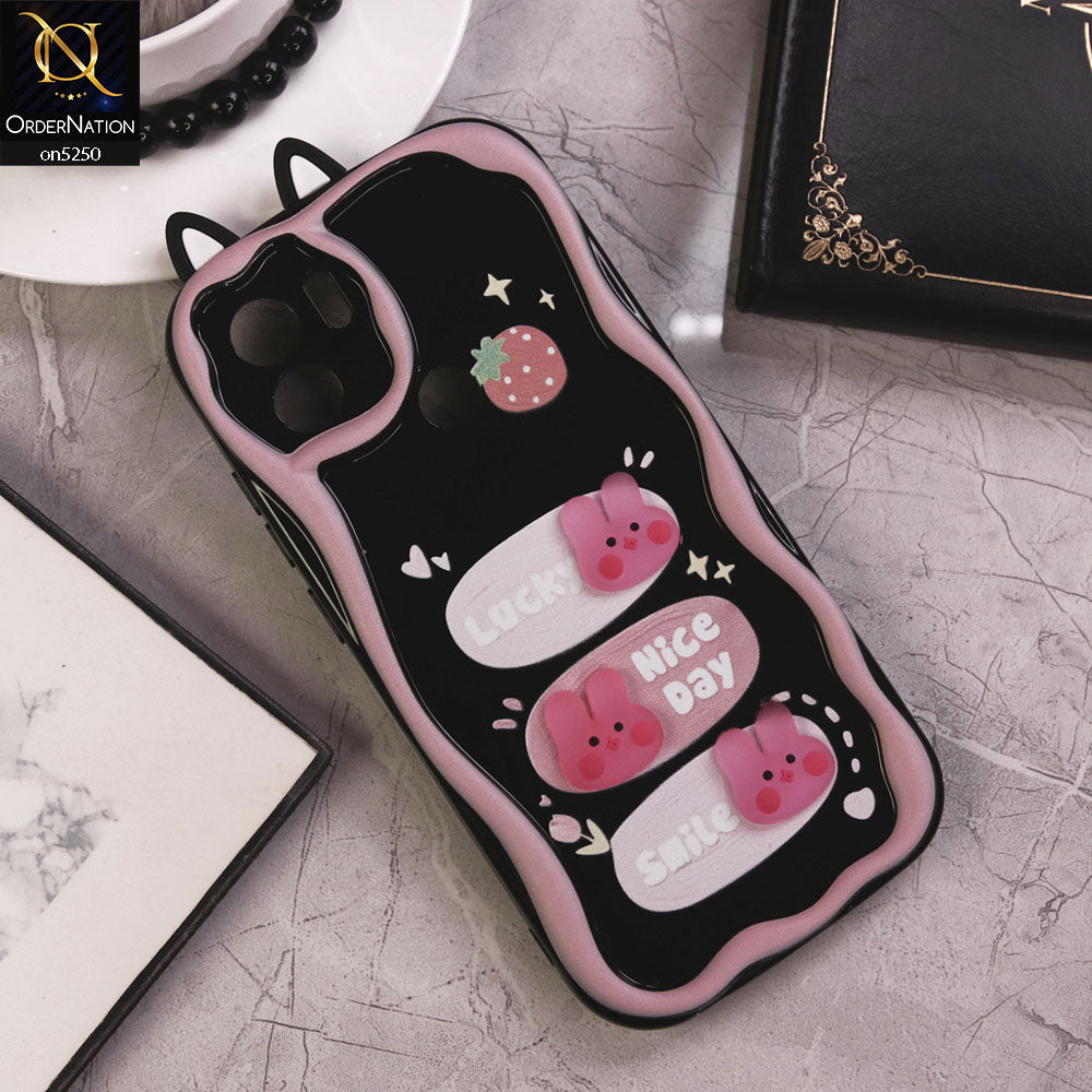 Xiaomi Redmi A2 Cover - Design 4 - Cute 3D Cartoon Soft Silicon Helix Soft Borders Camera Protection Case