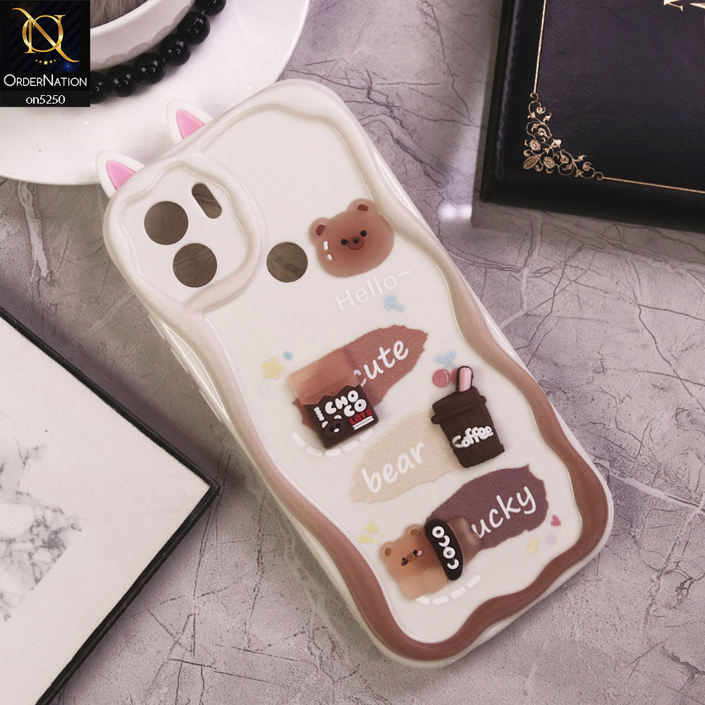 Xiaomi Redmi A2 Plus Cover - Design 5 - Cute 3D Cartoon Soft Silicon Helix Soft Borders Camera Protection Case
