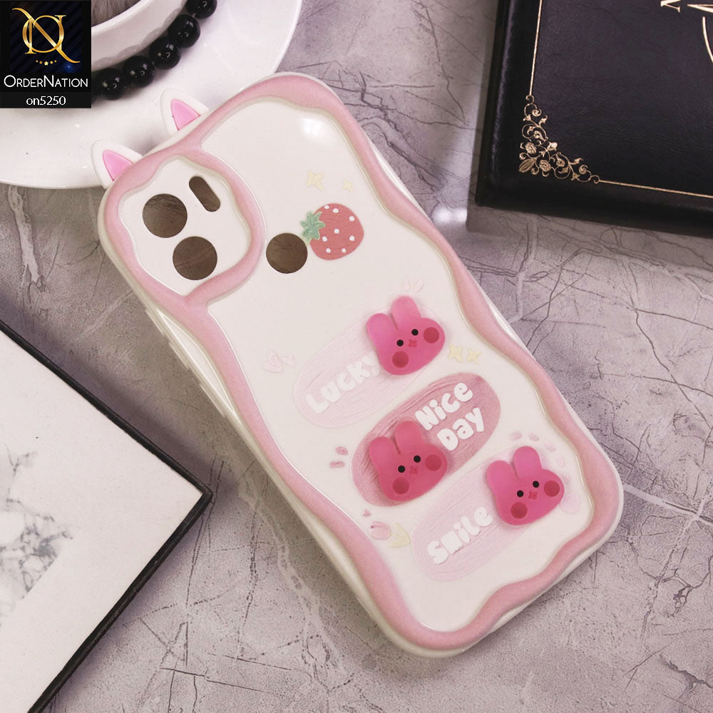 Xiaomi Redmi A2 Cover - Design 7 - Cute 3D Cartoon Soft Silicon Helix Soft Borders Camera Protection Case