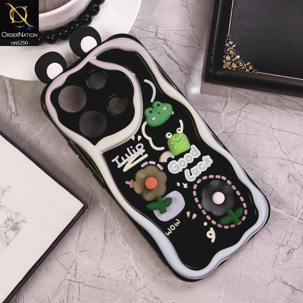 Xiaomi Redmi Note 13 Cover - Design 3 - Cute 3D Cartoon Soft Silicon Helix Soft Borders Camera Protection Case