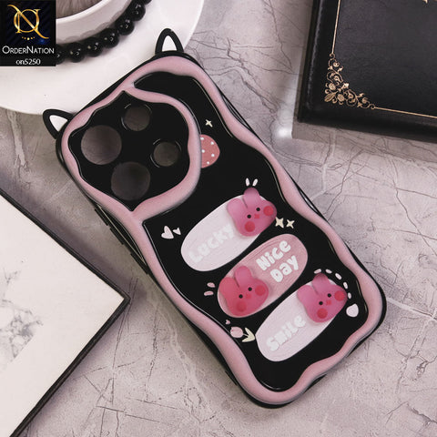 Xiaomi Redmi Note 13 Cover - Design 4 - Cute 3D Cartoon Soft Silicon Helix Soft Borders Camera Protection Case