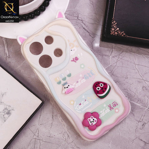 Xiaomi Redmi Note 13 Cover - Design 6 - Cute 3D Cartoon Soft Silicon Helix Soft Borders Camera Protection Case