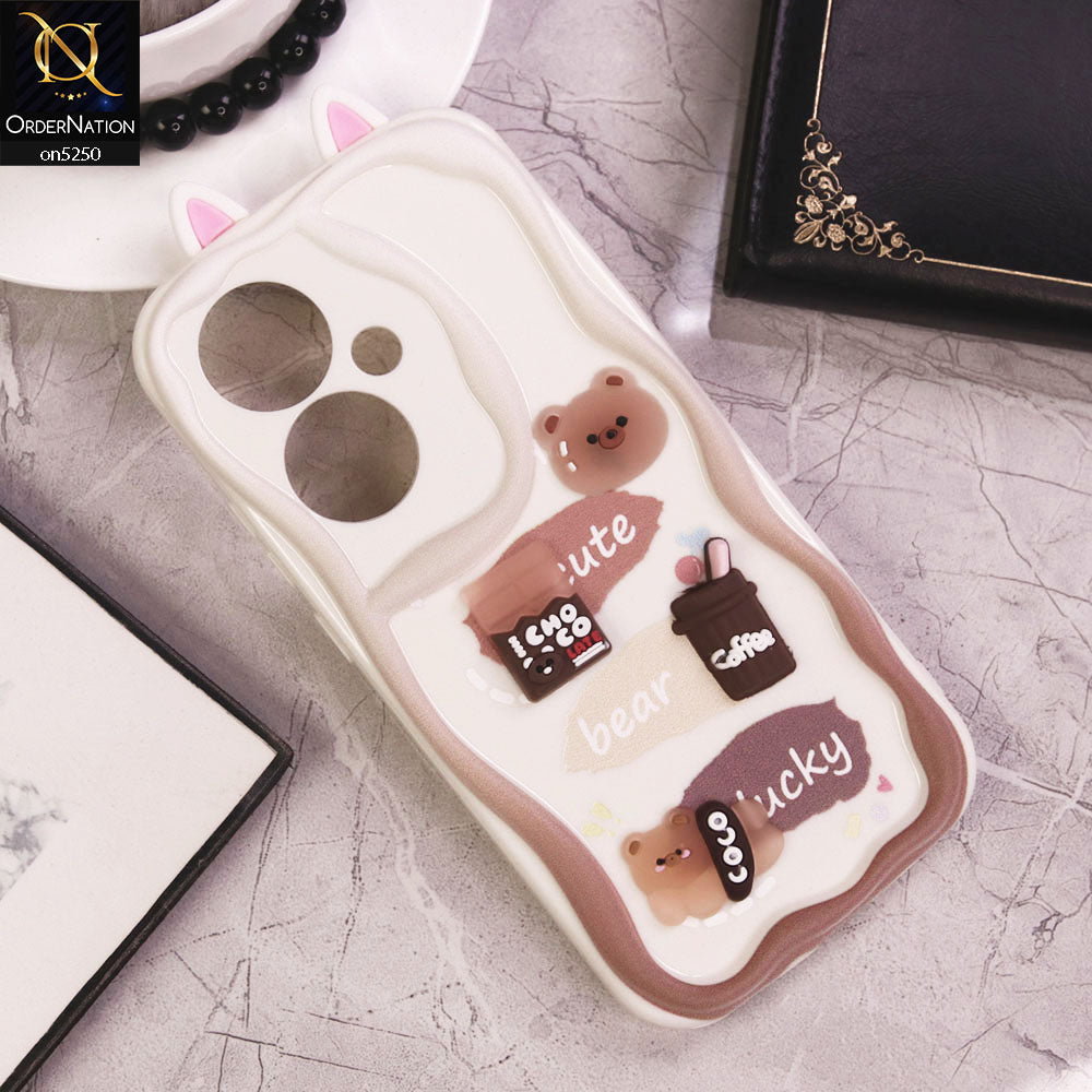 Oppo Reno 11F 5G Cover - Design 5 - Cute 3D Cartoon Soft Silicon Helix Soft Borders Camera Protection Case