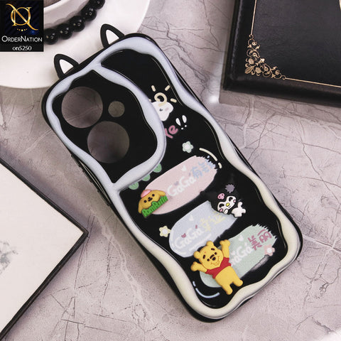Oppo Reno 11F 5G Cover - Design 8 - Cute 3D Cartoon Soft Silicon Helix Soft Borders Camera Protection Case