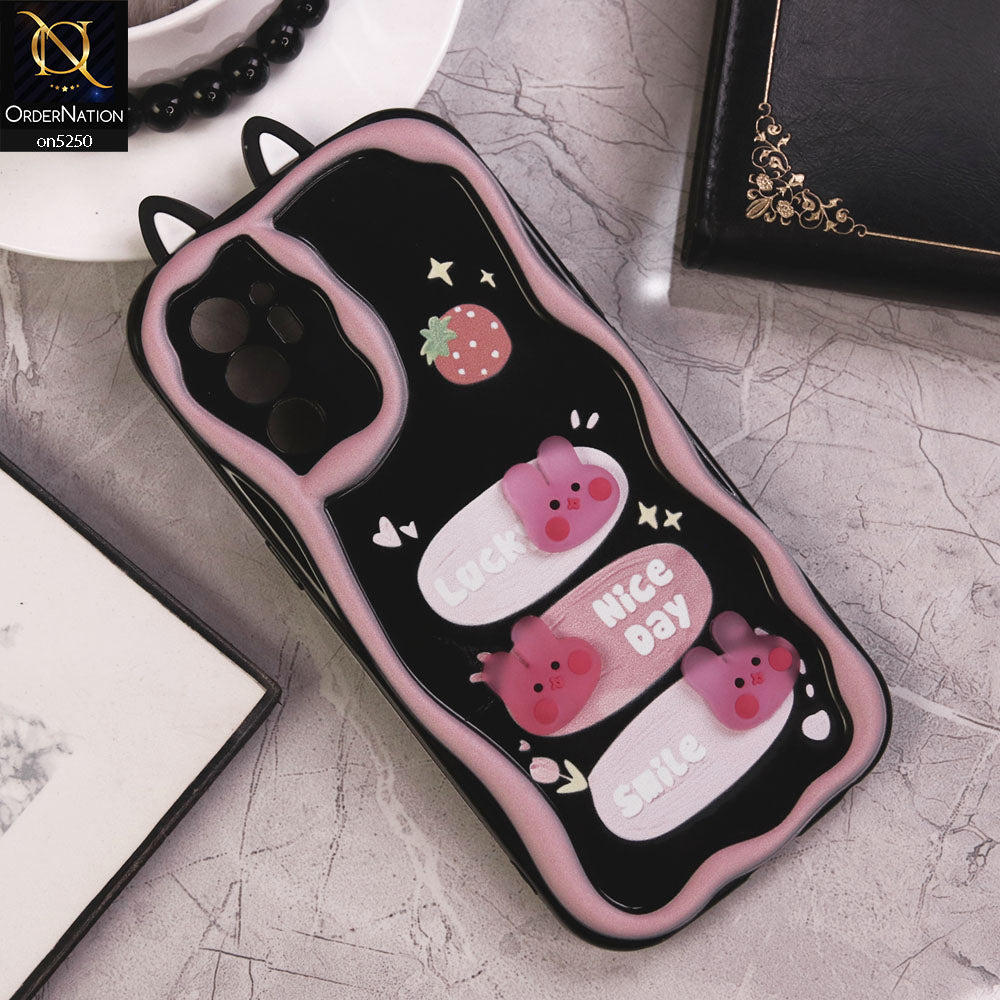 Oppo Reno 6 Cover - Design 4 - Cute 3D Cartoon Soft Silicon Helix Soft Borders Camera Protection Case
